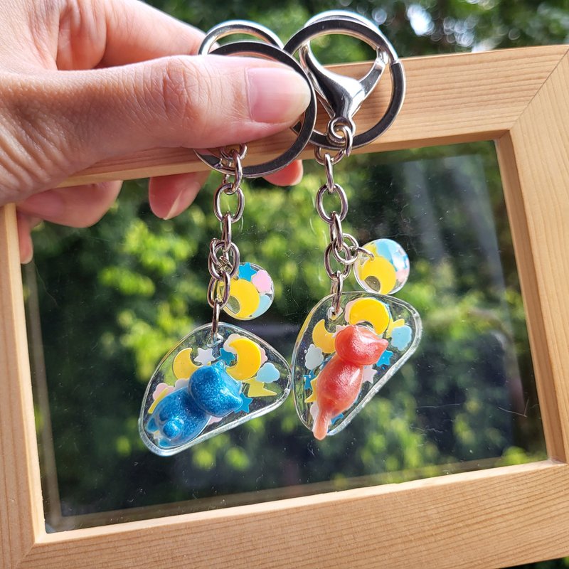 喵糖梦工场系列 星月喵梦境 - 钥匙链/钥匙包 - 树脂