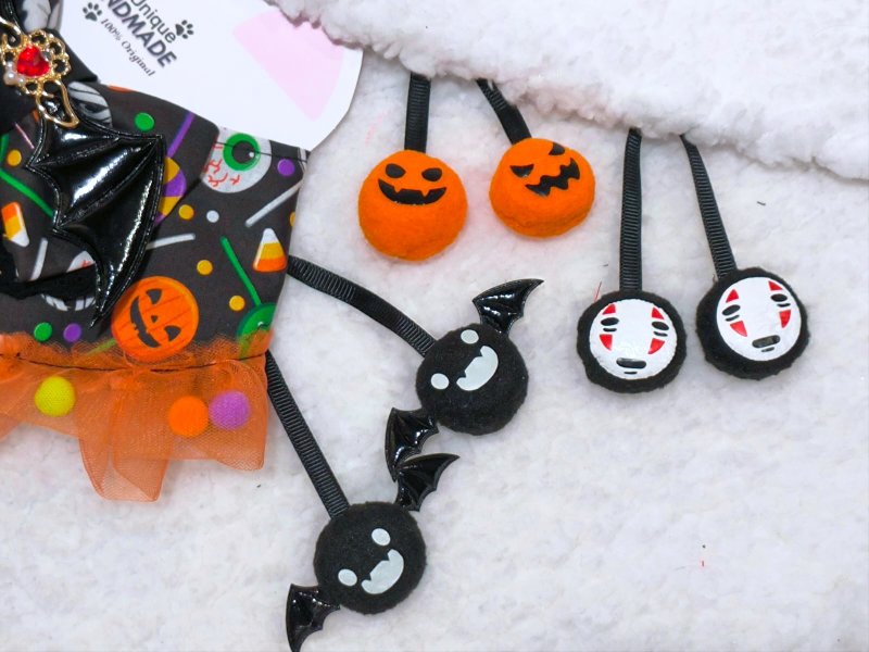 优先订 万圣节 Halloween costume 宠物颈饰 - 衣/帽 - 棉.麻 橘色