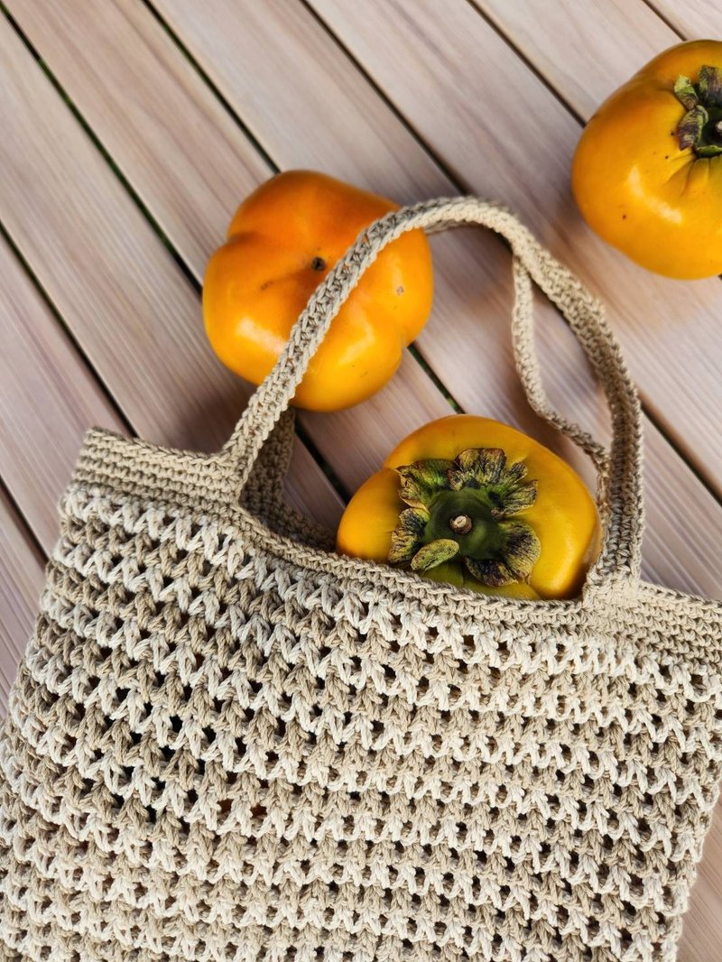 秋日拾光编织包 - 手提包/手提袋 - 棉.麻