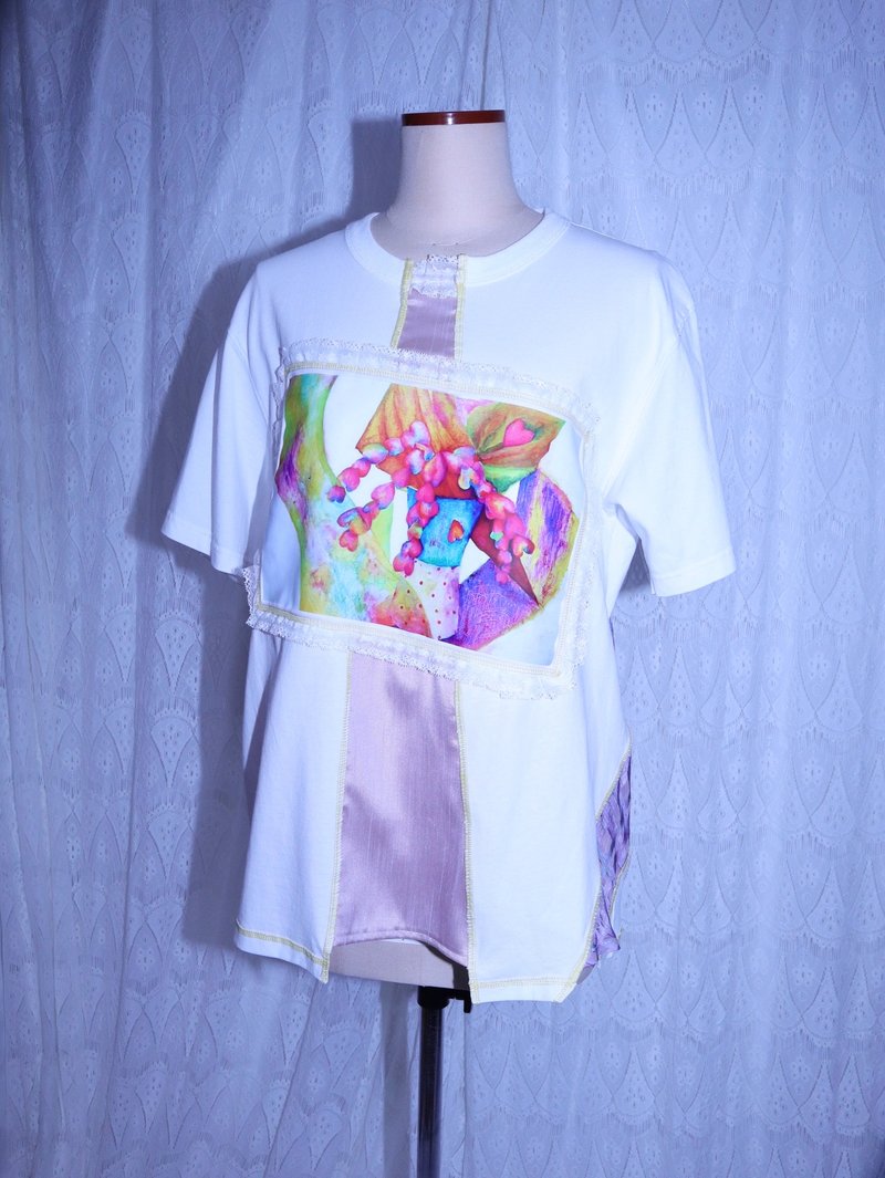 konoyonoharu联名设计改造上衣9015白MEIKEIIN原创设计手作 - 女装上衣 - 其他材质 白色