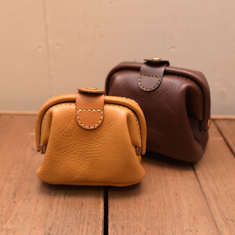 日本职人手作皮革口金化妆包 KF-143 - 零钱包 - 其他材质 多色