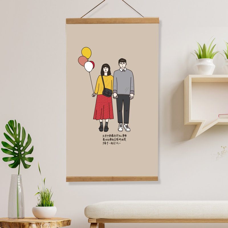 【定制】似颜绘/挂布/木头 - 订制画像 - 其他材质 多色