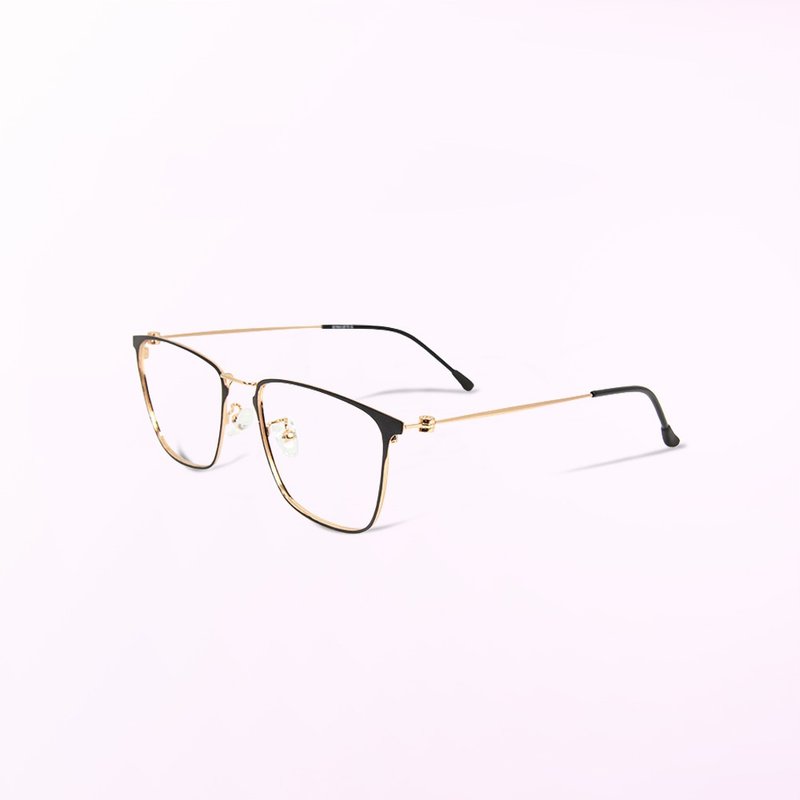 秀拉的油彩光谱│钛金属方形光学框UV400滤蓝光眼镜 - 眼镜/眼镜框 - 其他金属 金色