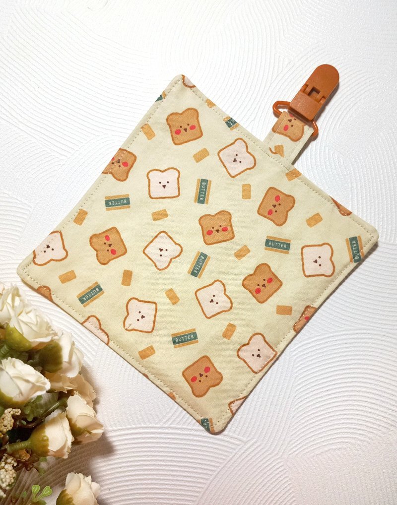 纯棉夹四层纱/儿童手帕/手帕夹/擦手巾/小方巾-早安土司 - 手帕/方巾 - 棉.麻 多色