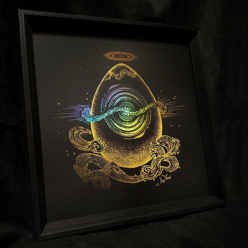 .原初之卵. 烫金版画 - 摆饰 - 纸