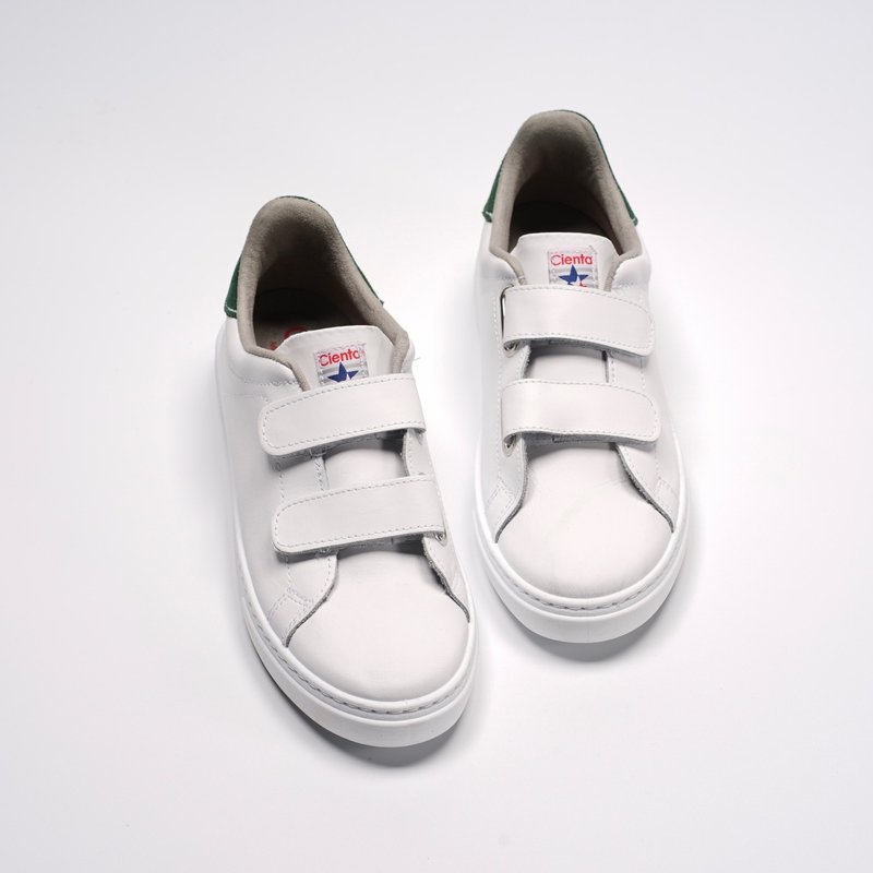 西班牙帆布鞋 CIENTA 80044 05 白色 Nappa皮革 大人 魔鬼毡 - 女款休闲鞋 - 真皮 白色