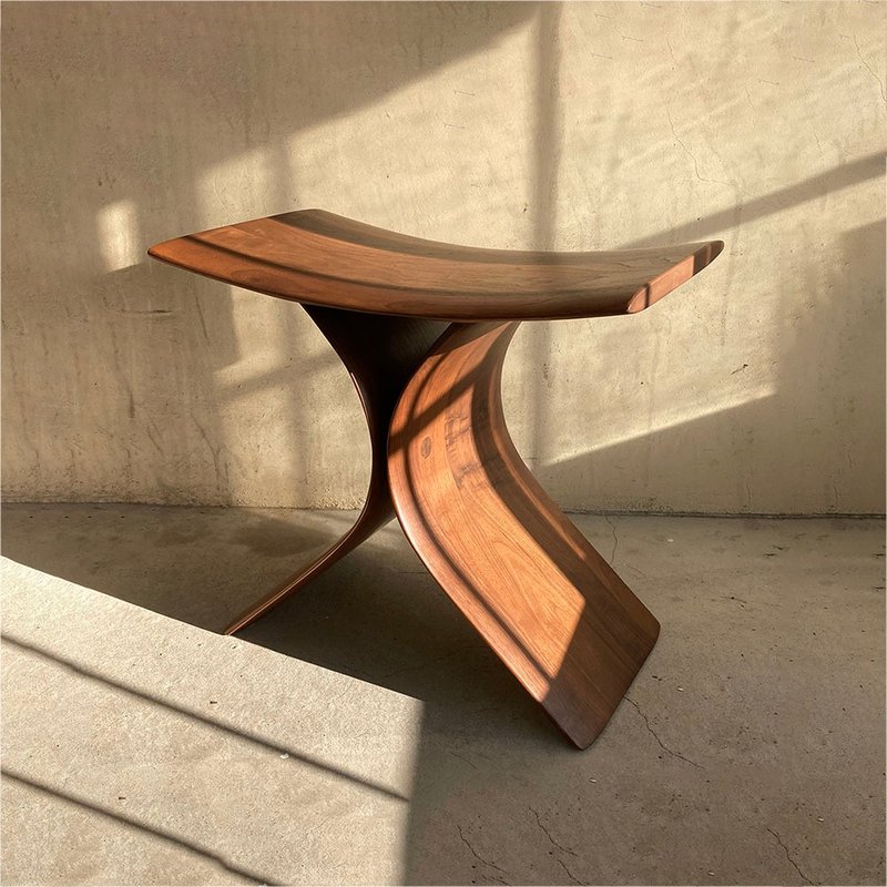 【D3原木家居】Pichair 北美胡桃木椅凳 边几 茶几 置物桌 - 椅子/沙发 - 木头