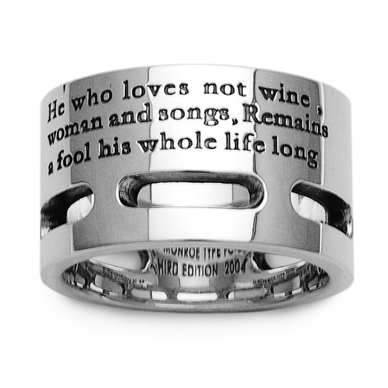 英文字戒指 / 纯银 925 / 日本制造 / 包邮 / 银饰 / fc89 - 戒指 - 纯银 银色