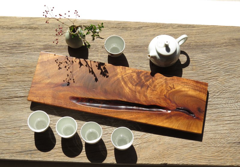 HO MOOD 解构系列—手作 原木茶盘 - 杯垫 - 木头 咖啡色