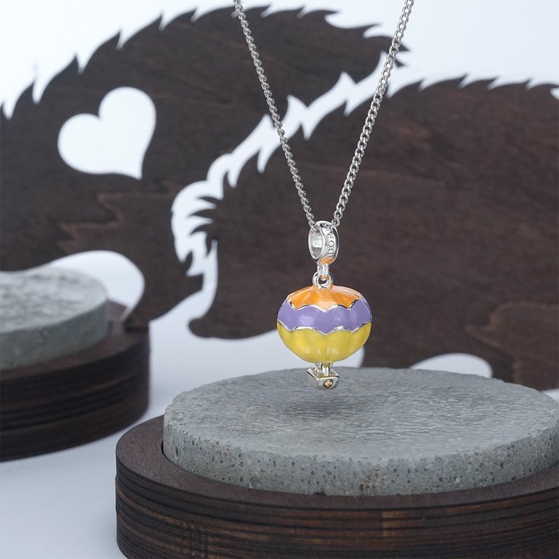 lian crystal rhinestone x Adorns 925纯银挂饰系列-热气球挂饰 - 吊饰 - 纯银 橘色