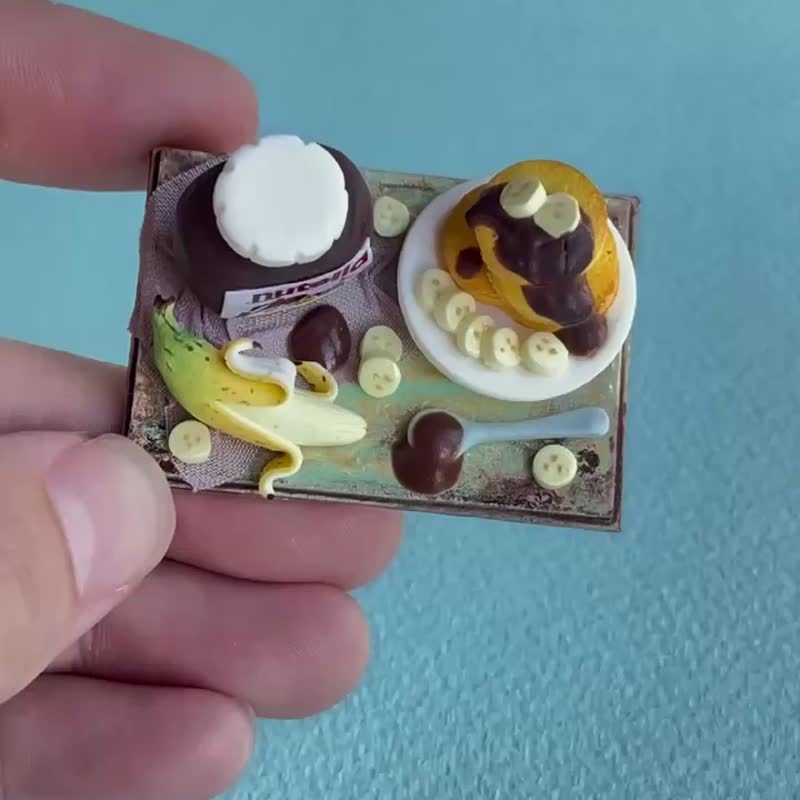 Miniature set with pancakes - 玩偶/公仔 - 其他材质 多色