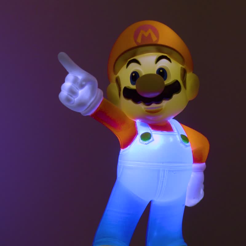 官方授权任天堂二合一玛利欧 Mario Figurine 夜灯 20cm高 - 灯具/灯饰 - 塑料 多色