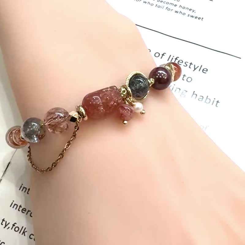 金太阳 超七 无根朱砂 挡太岁必备神器 - 手链/手环 - 水晶