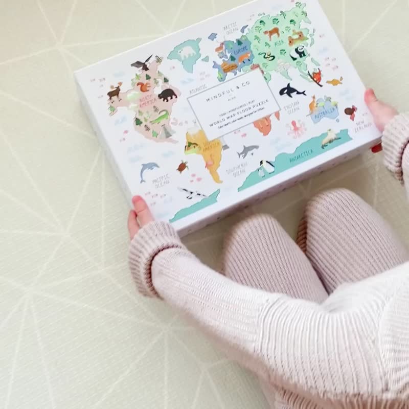 世界地图趣味拼图 Mindful & Co Kids - 拼图 - 环保材料 多色