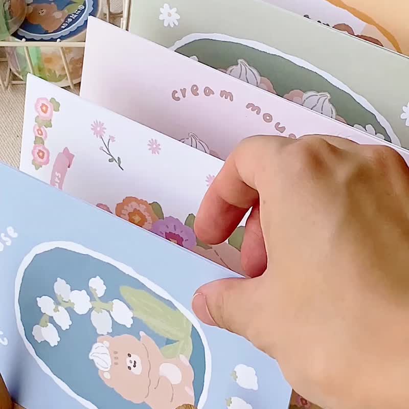 奶油鼠/奶油鼠花园明信片/优惠套组 - 卡片/明信片 - 纸 多色