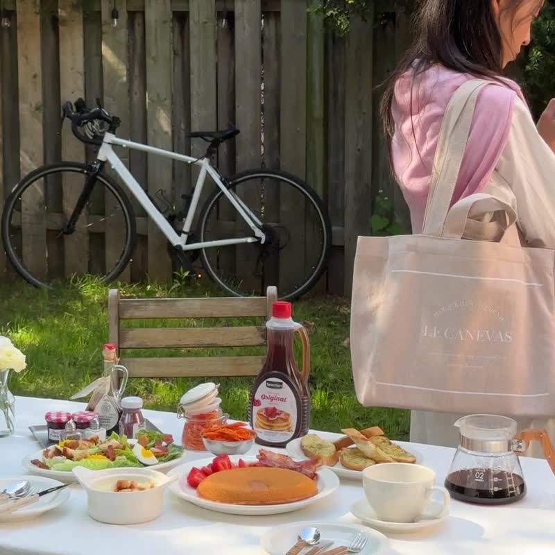 韩国 The Ally | Oliver Bag | 粉棕色 | 单肩包 手袋 - 手提包/手提袋 - 棉.麻 粉红色