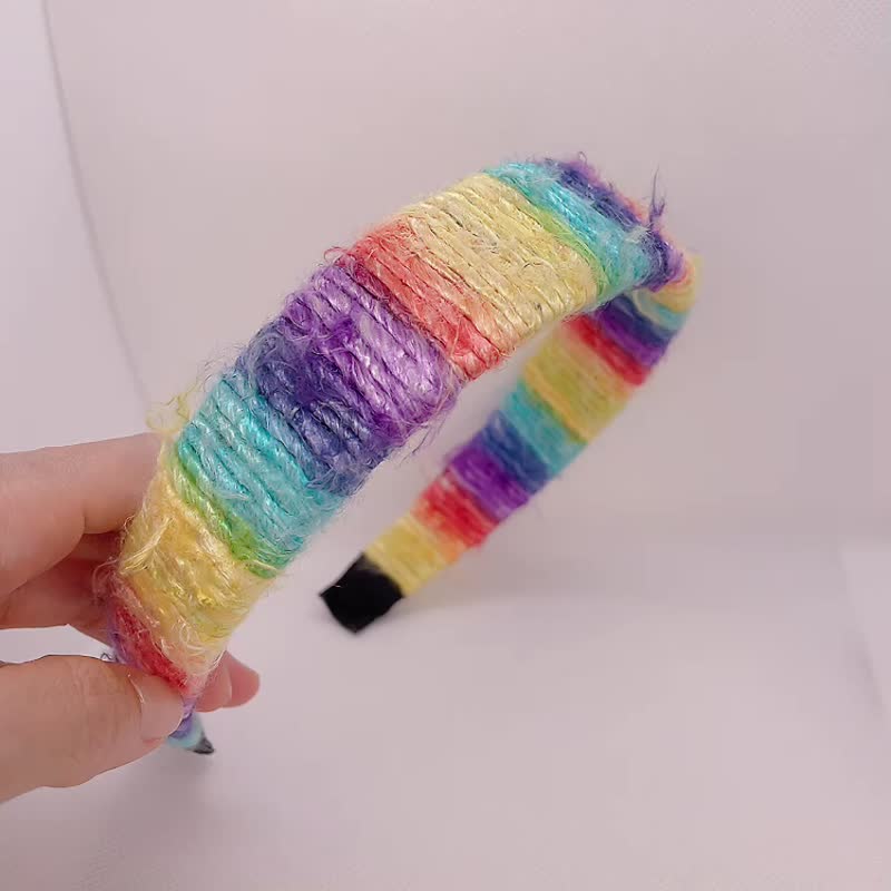 手工塑形减压发箍 -松松 - 发带/发箍 - 棉.麻