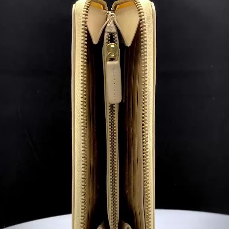 CROSS 限量1折 顶级小牛皮长夹 铂金色 全新专柜展示品 - 皮夹/钱包 - 真皮 银色