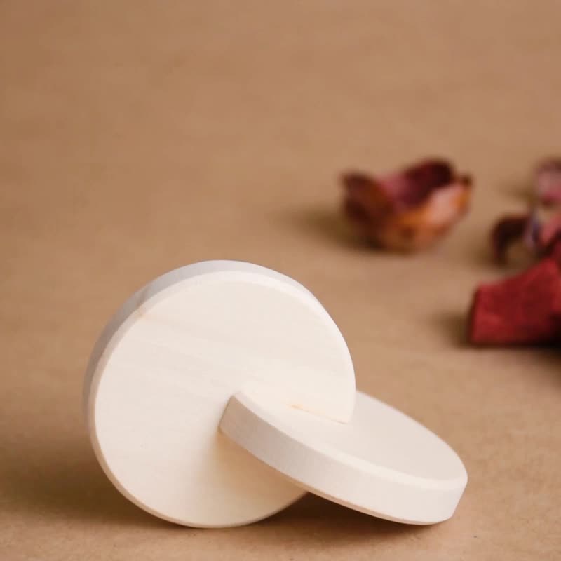 Montessori Interlocking Wooden Double Discs - 玩具/玩偶 - 木头 卡其色
