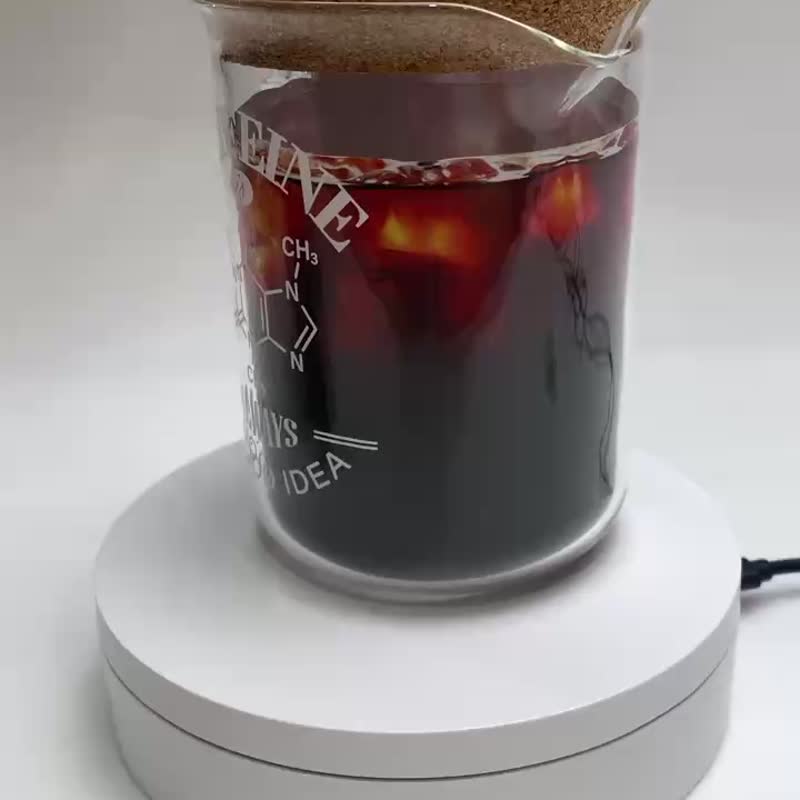 咖啡因理科烧杯 (附软木杯盖) - 咖啡杯/马克杯 - 玻璃