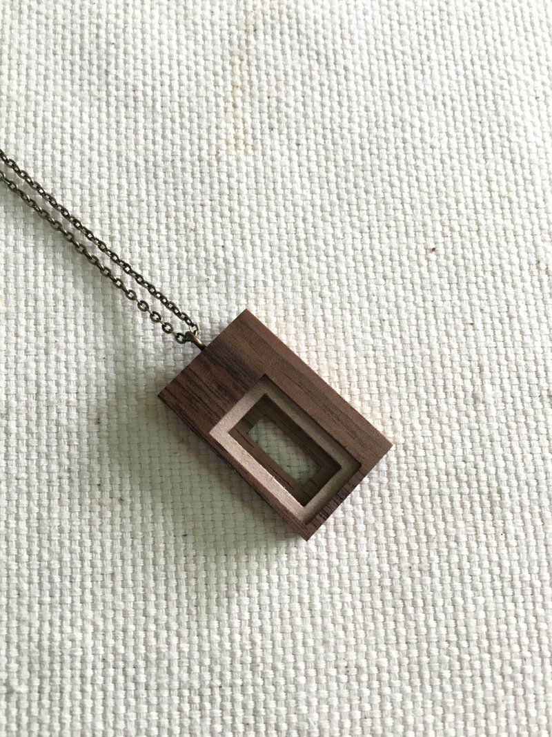 表像之下系列-----表里如一的理性 - 项链 - 木头 咖啡色