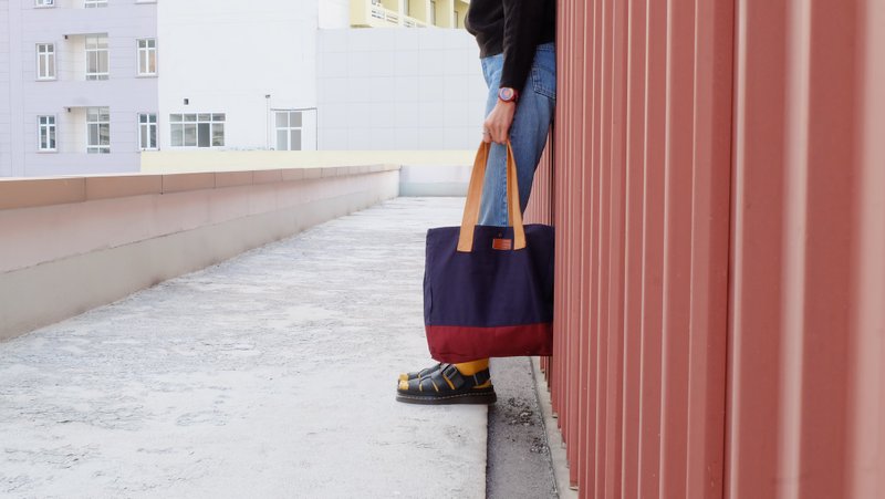 tote bag - 侧背包/斜挎包 - 其他材质 蓝色