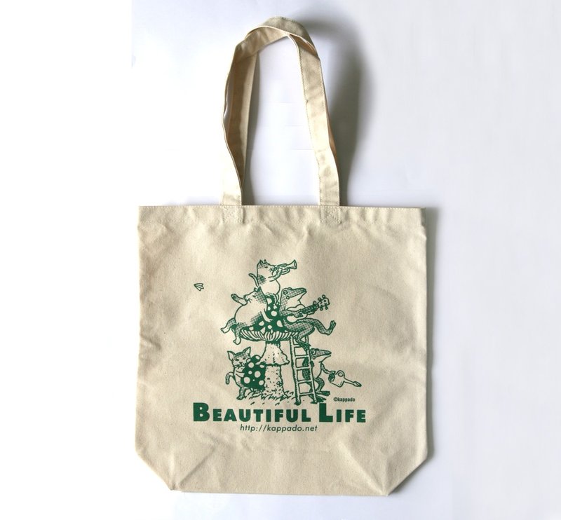 Canvas tote bag - 手提包/手提袋 - 棉．麻 白色