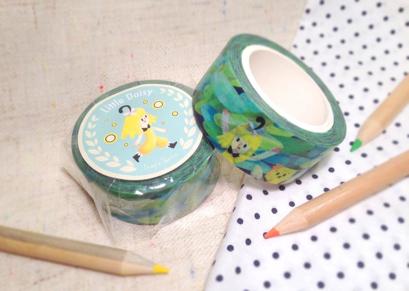 小雏菊纸胶带-小雏菊好心情 - 纸胶带 - 纸 绿色