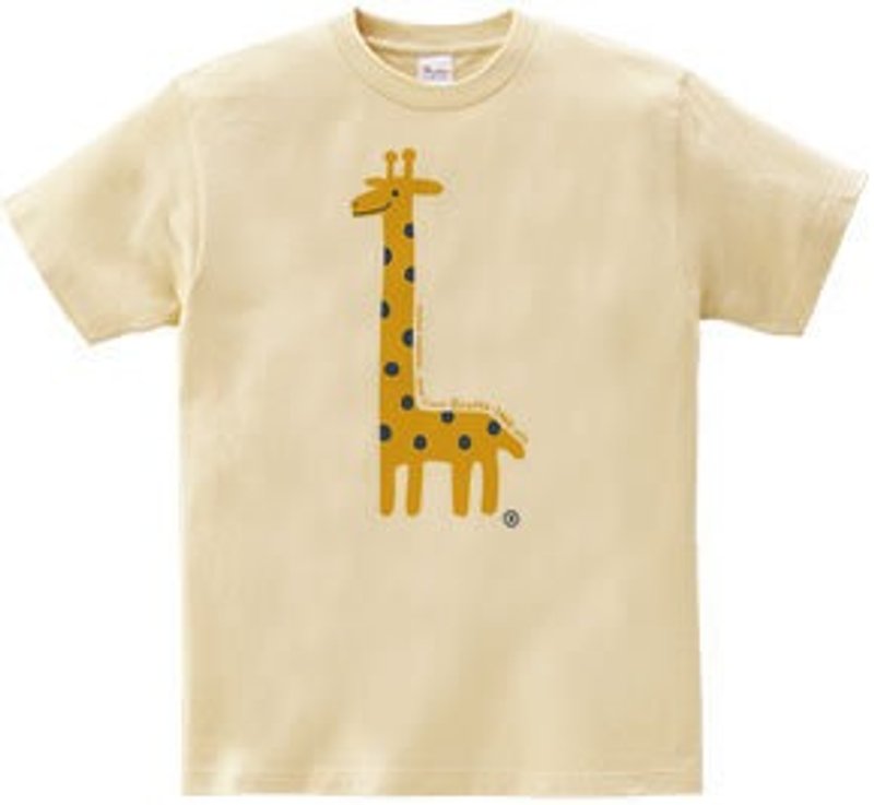 giraffe ☆ Kirin 150.160 (WomanM.L) T-shirt order product] - 女装 T 恤 - 棉．麻 卡其色