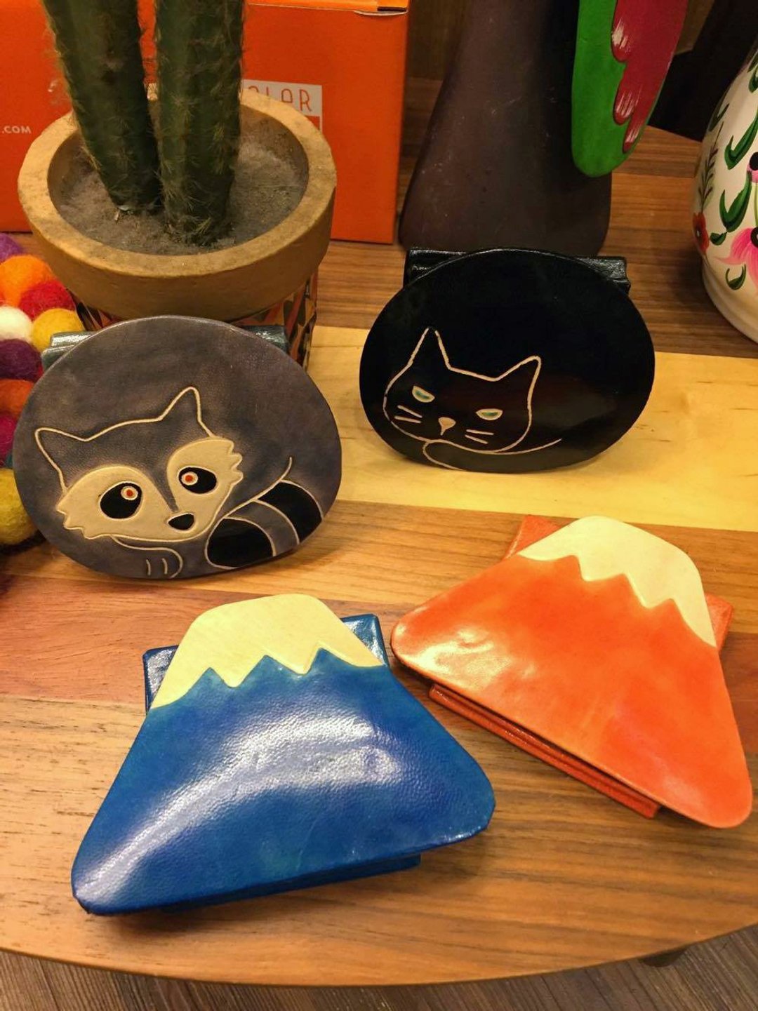 ☼可爱动物/富士山造型扣式零钱包☼(珊瑚红-富士山) - 零钱包 - 其他材质 多色