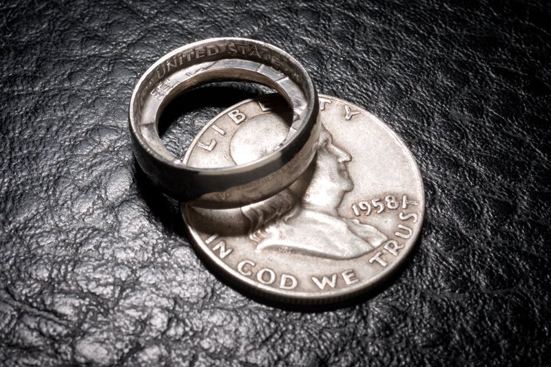 Dreamstation皮革鞄研所，手工原创美国富兰克林银币戒指。 - 戒指 - 其他金属 银色