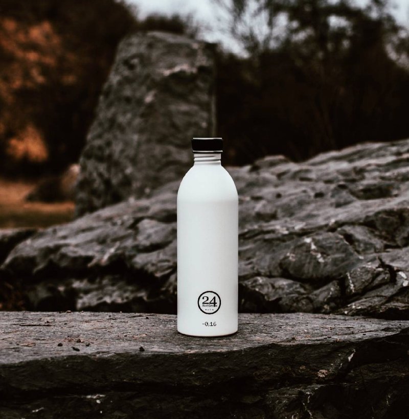 意大利24Bottles【URBAN超轻量羽毛系列】冰雪白 -1000ml不锈钢瓶 - 水瓶/水壶 - 不锈钢 白色