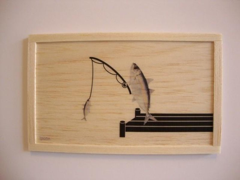 Fishing fish - 墙贴/壁贴 - 木头 