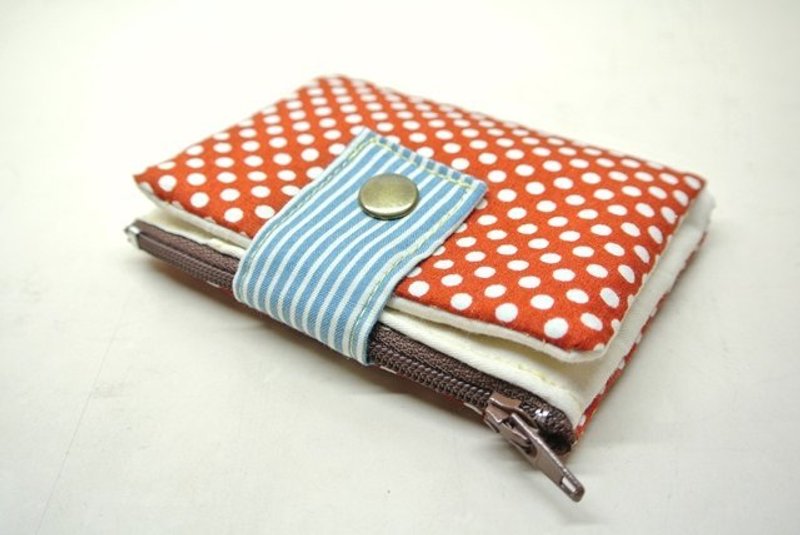 { 栀子手铺 } 俏皮点点钱包(砖红) - 零钱包 - 其他材质 红色