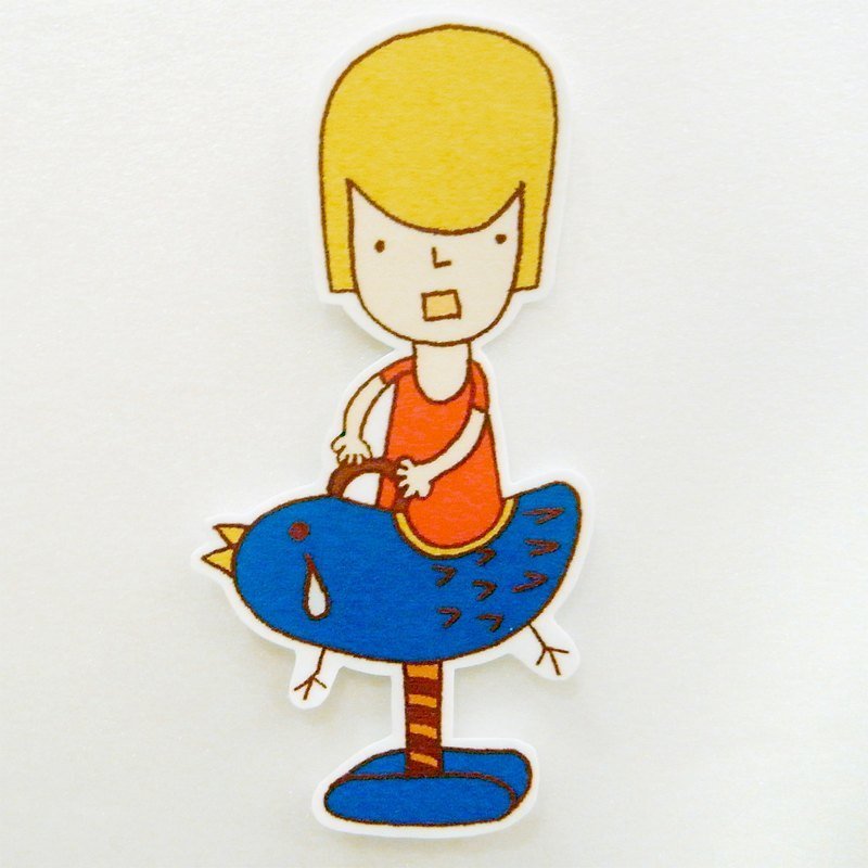 坏小孩大贴纸 - 贴纸 - 纸 黄色