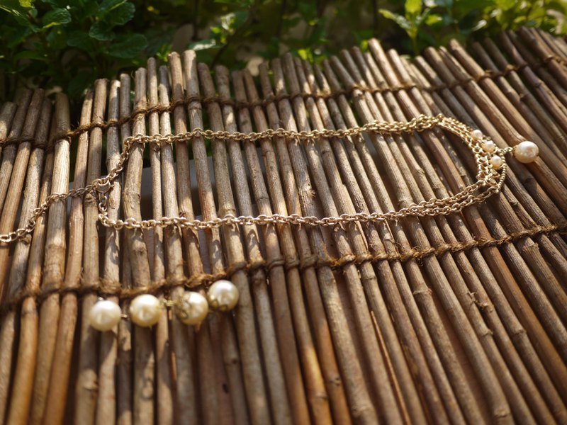 Modern_Times［Ｖintage、复古老件、旧物 专卖］LAREAM 复古 珍珠 项炼组 - 项链 - 其他材质 金色