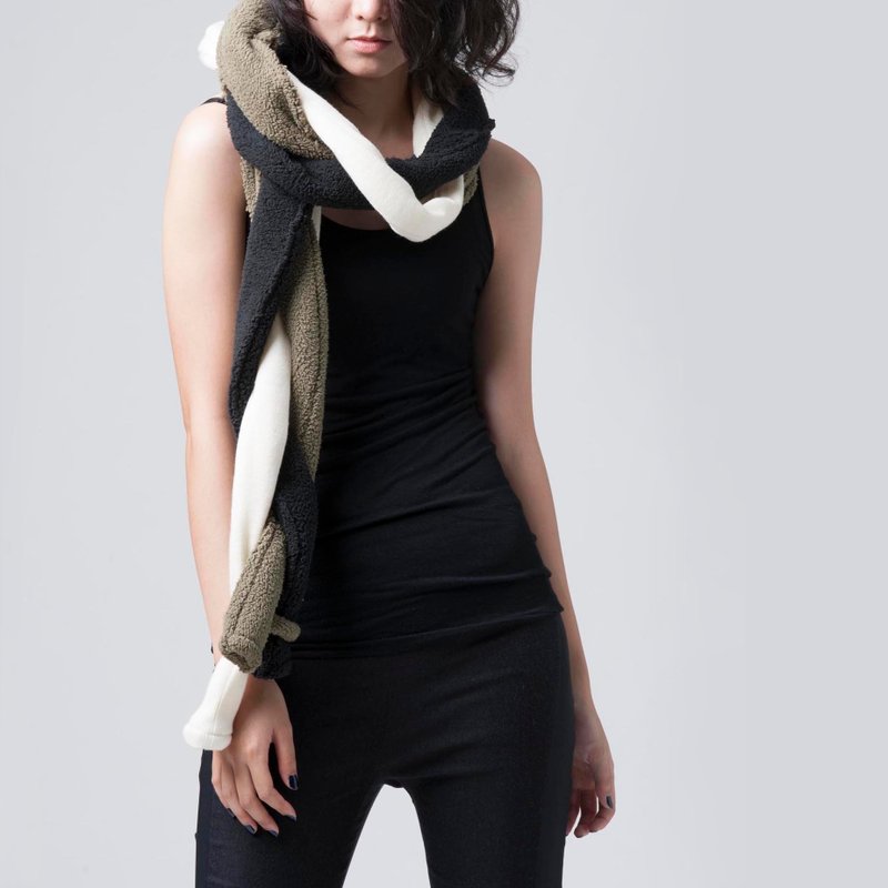 【scarf】三色编织围巾 - 丝巾 - 其他材质 绿色