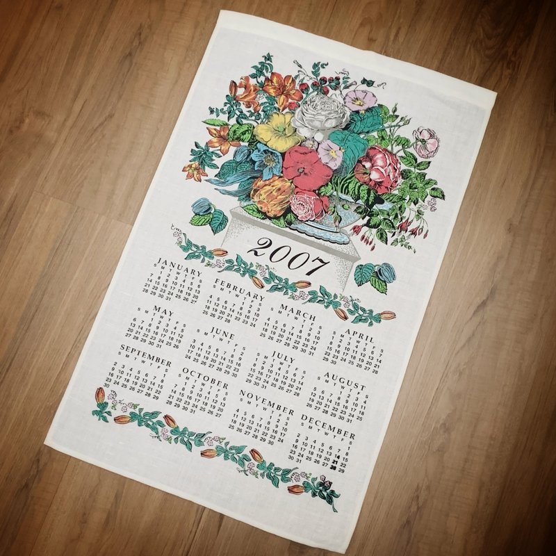 2007 美国早期布面月历 flower - 墙贴/壁贴 - 其他材质 多色