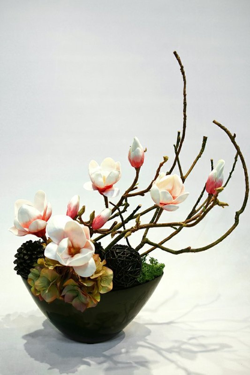 【人造花艺】浅粉色辛夷典雅中国风花饰 - 植栽/盆栽 - 其他材质 粉红色