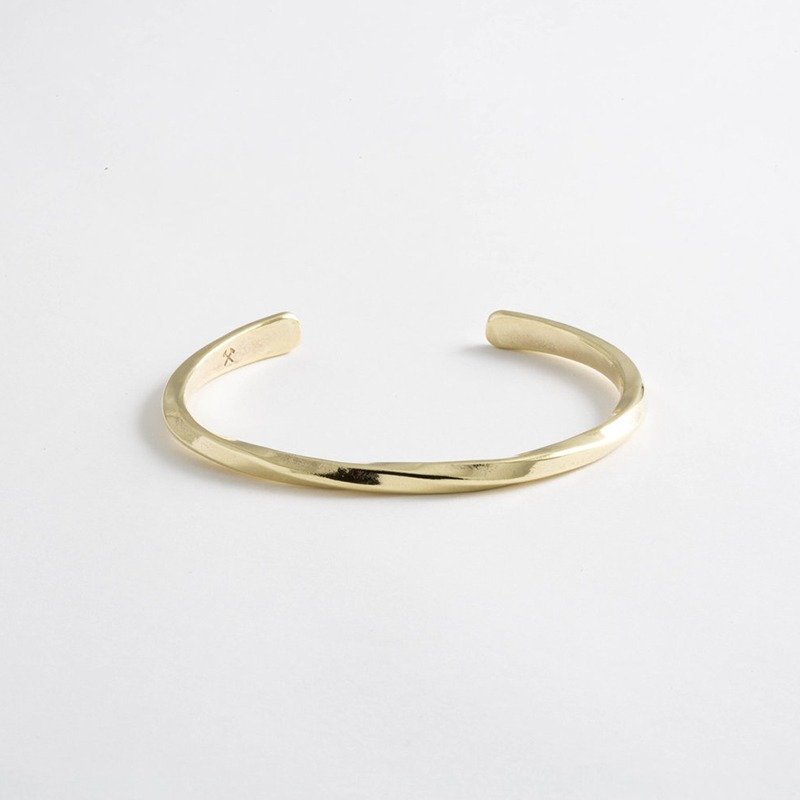 美国匹兹堡职人品牌 Studebaker Metal - 纯手工锻造黄铜手环 - 手链/手环 - 铜/黄铜 黄色