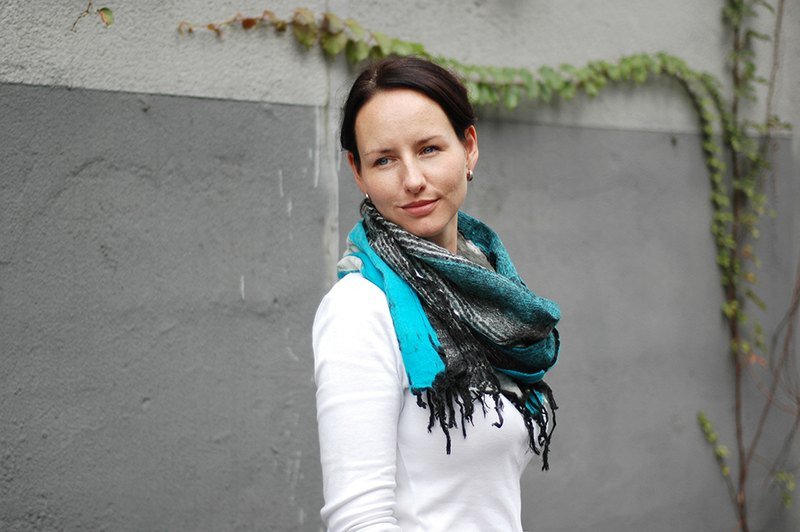 samasta羊毛毡围巾-蓝 - 丝巾 - 羊毛 蓝色