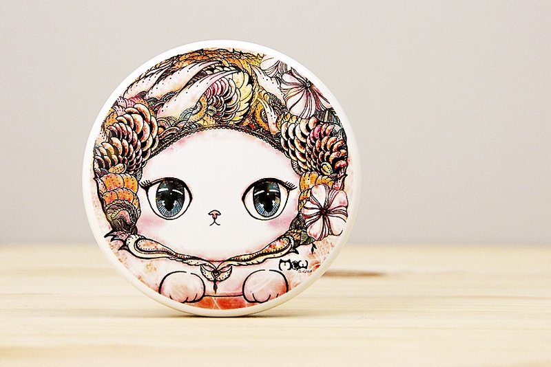 好喵 圆形双面镜- 趴趴猫 - 其他 - 塑料 橘色