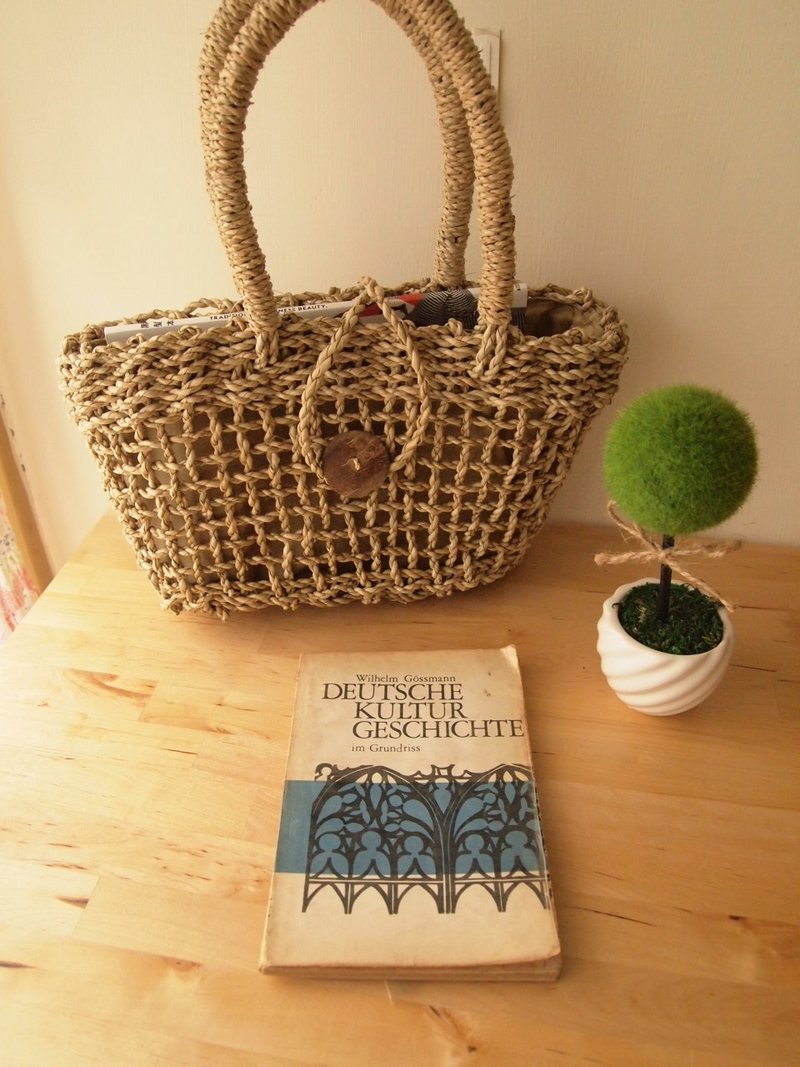 purin select zakka（Japaindia）欢乐野餐木扣竹腾包 - 手提包/手提袋 - 竹 