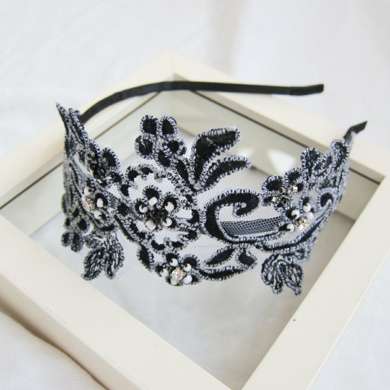 2012新品-蕾丝发箍 (售出） - 发饰 - 其他材质 黑色