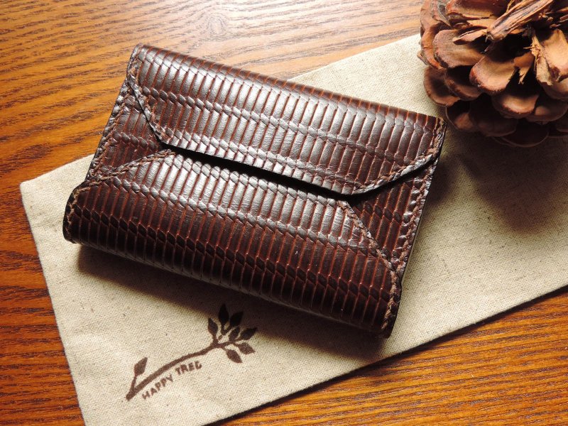 纯手缝编织纹牛皮名片盒/印章包(特价) - 其他 - 真皮 