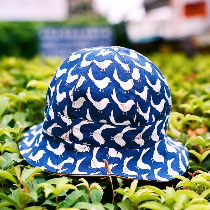 【换季折扣】 千鸟学生黄 双面 - 帽子 - 其他材质 蓝色