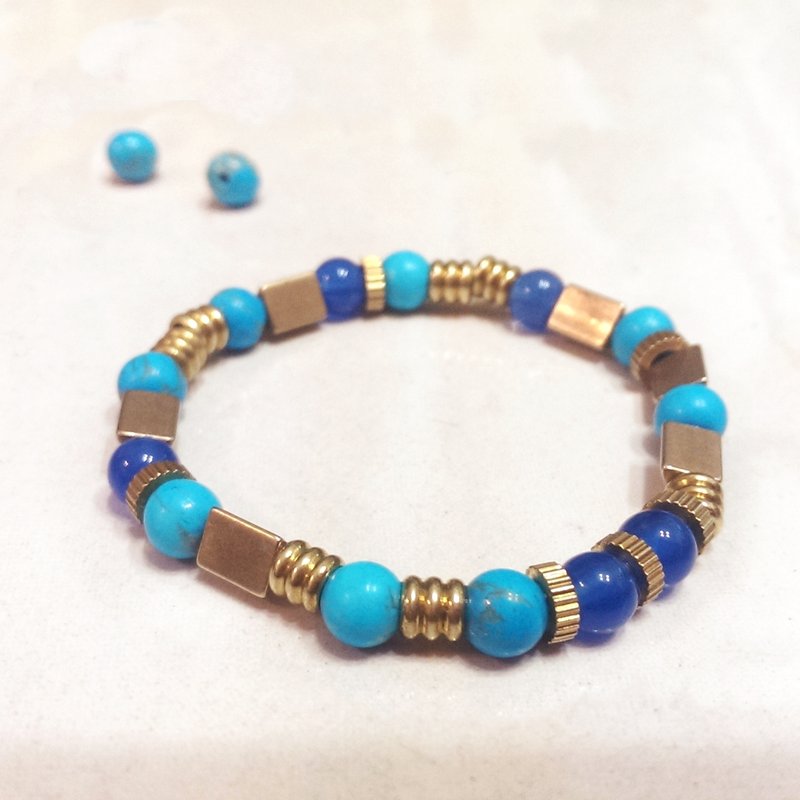 〈 machine 〉 黄铜 手链 手环  - 手链/手环 - 其他金属 蓝色