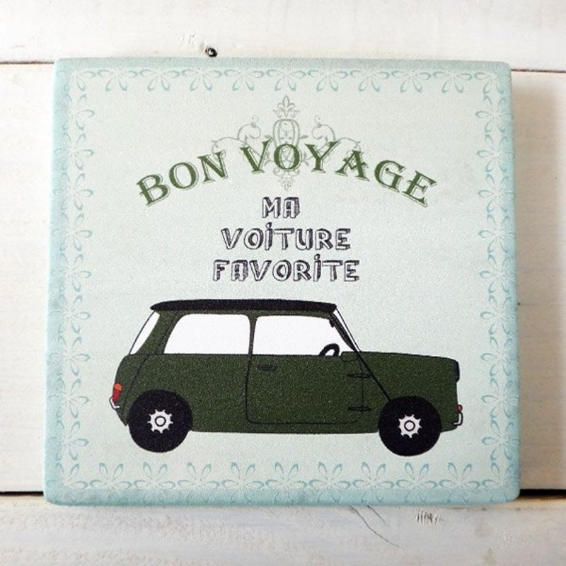 杯垫-实木-汽车-绿 - 杯垫 - 木头 多色