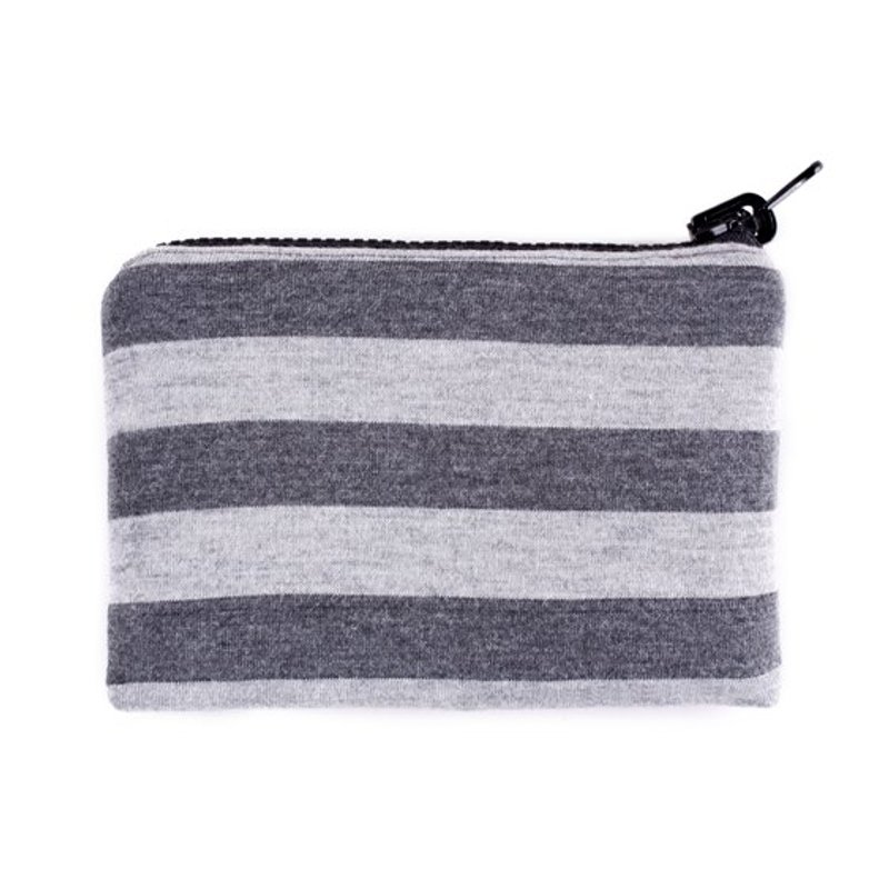 双面万用袋 - 零钱包 - 棉．麻 灰色