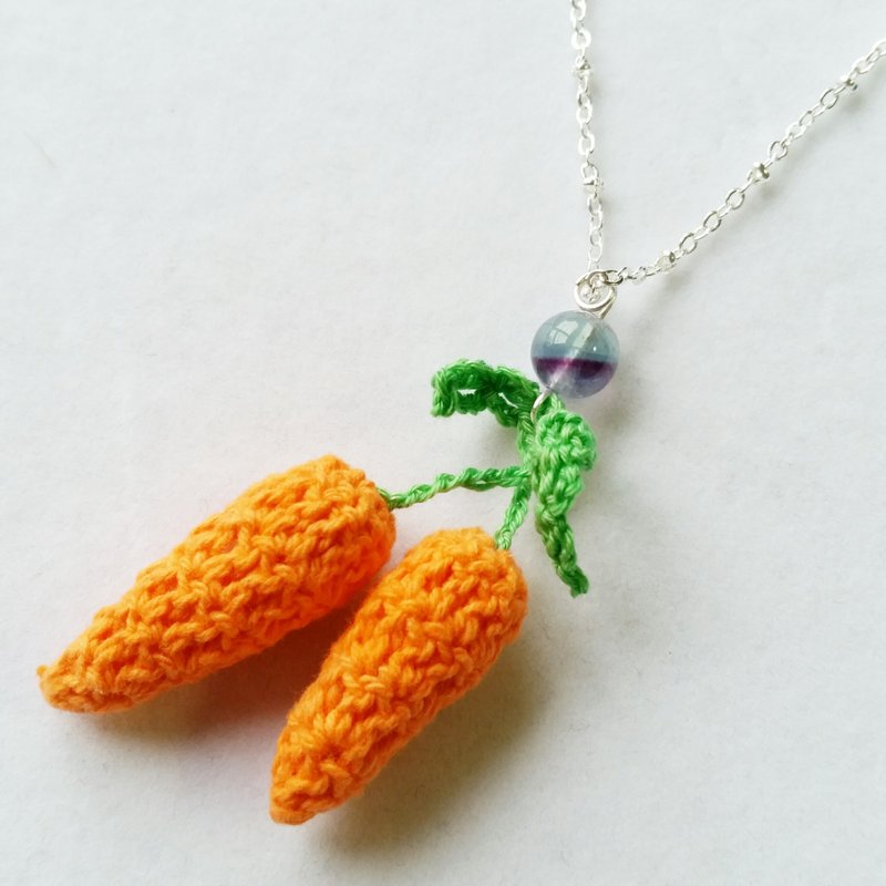 紫蓝萤石 -  红萝卜 镀银锁骨链 - 锁骨链 - 其他材质 红色